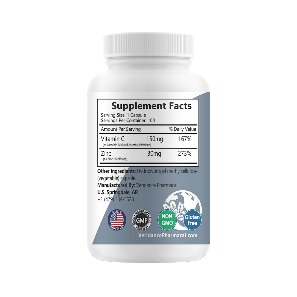 Zinc 30mg + Vitamin C