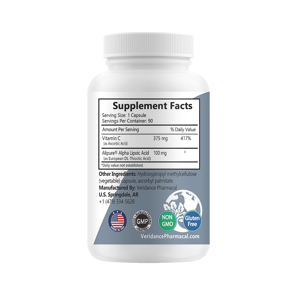 Alpha Lipoic Acid (100mg) w/ Vitamin C (Alipure)